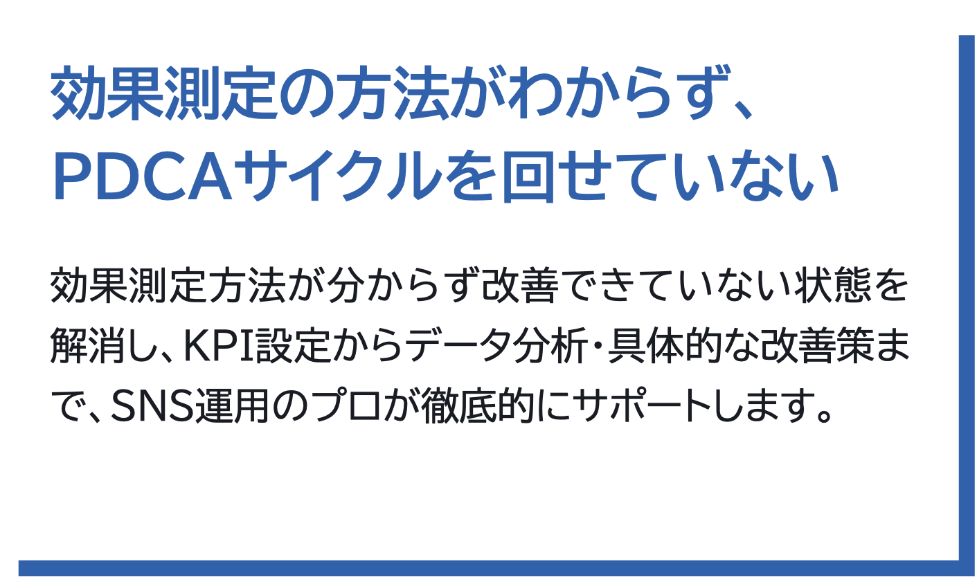 効果測定の方法がわからず、PDCAサイクルを回せていない