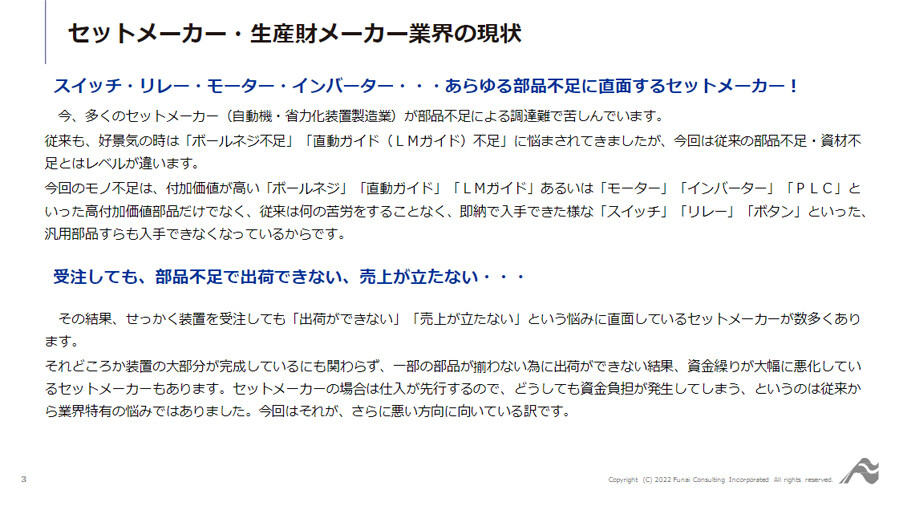 ～事例に学ぶ！材料高･電子機器・部品調達難でも新ビジネスで成長市場開拓を実現！～