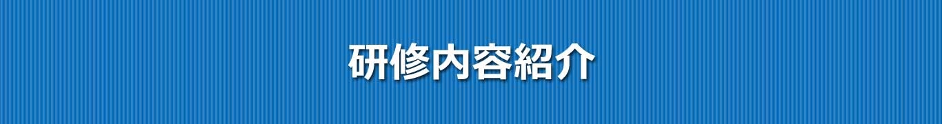 研修内容紹介