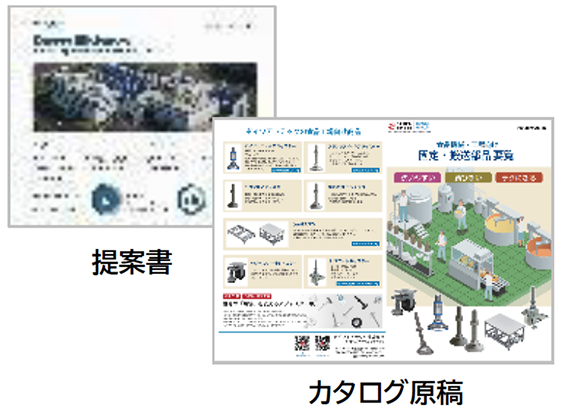 各種営業ツールのアウトプット例