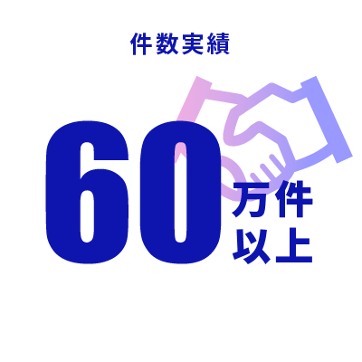 件数実績60万件以上
