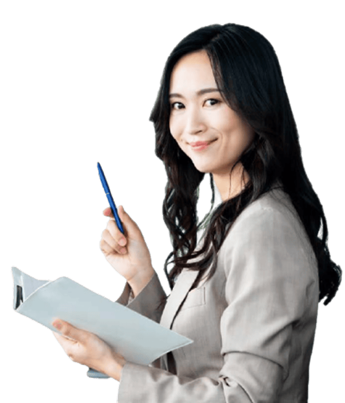 スーツを着ている女性