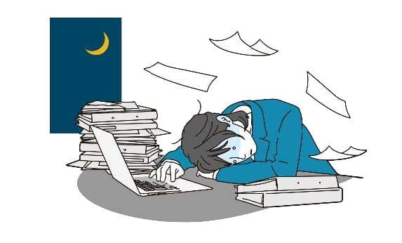 仕事に疲れている男性