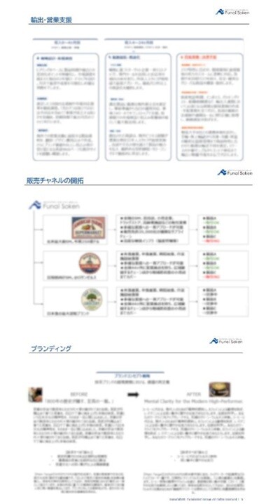 輸出・営業・ブランディングの資料イメージ(まとまった画像1枚)