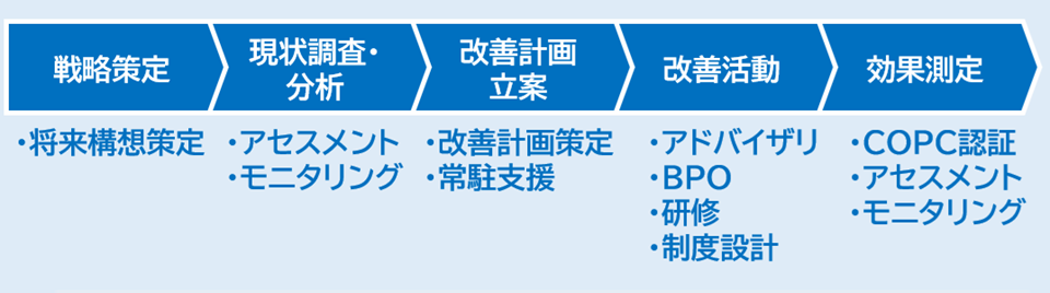 策定から実行支援、BPOまで一気通貫支援